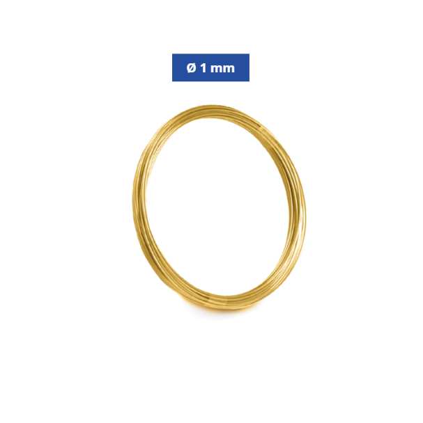 Filo di Ottone Cotto Ø 1 mm – 7 m
