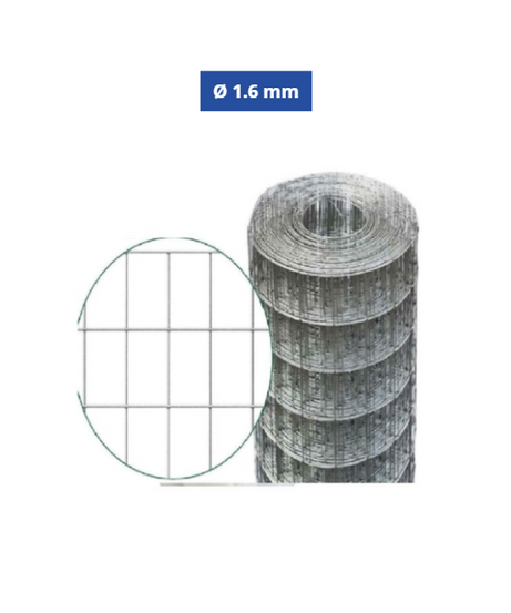 Frigerio Rete Elet/Zinc 50x75 – 25 m – H 200 cm – Filo Ø 1.6 mm