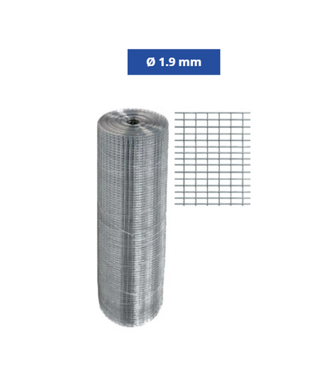 Frigerio Rete Elettrosaldata Zincata 25x50mm Ø 1.9 mm H 100cm – 25m