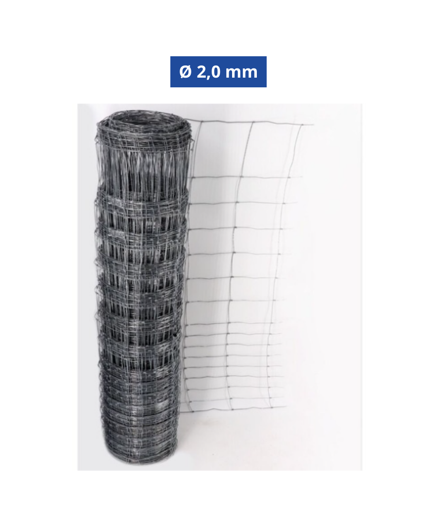 Frigerio Rete Galvafield 50m 120/9/15 – H 120 cm – Filo Ø 2 mm