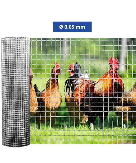 Frigerio Rete Recinzioni Elettrosaldata 6x6 mm Ø 0.65 mm H 100 cm – 25 m