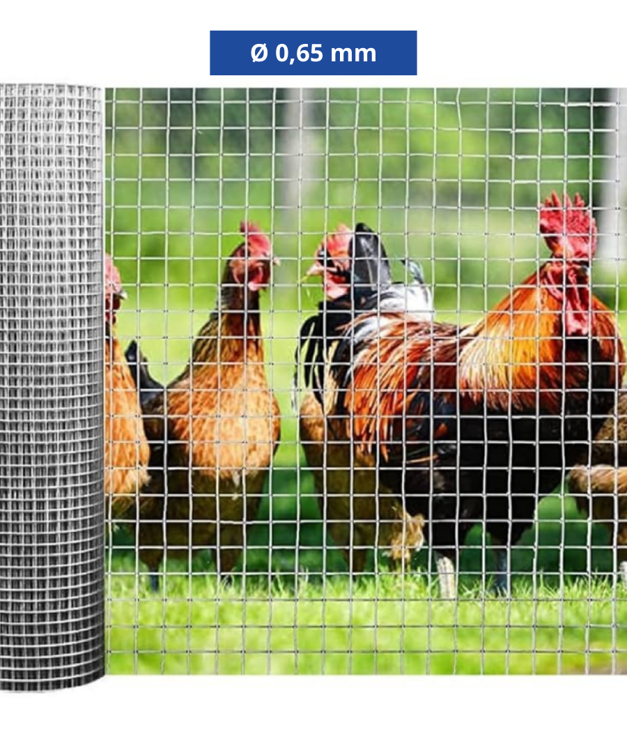 Frigerio Rete Recinzioni Elettrosaldata 6x6 mm Ø 0,65 H 100 cm – 25 m