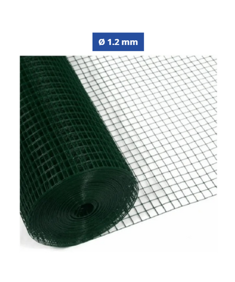 Frigerio Rete Recinzioni Plastificata 13x13 mm Ø 1.2 mm H 100 cm 25 m