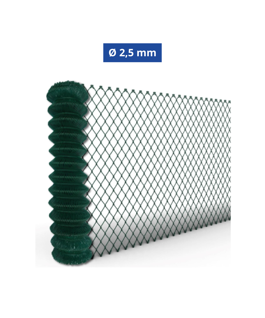 Frigerio Rete per Recinzioni Flexyplast 25 m – 50x50 mm - Ø 2,50 mm - H 150 cm