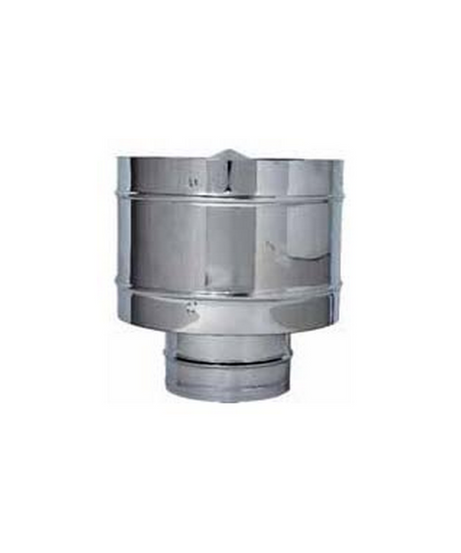 Fumaiolo Fisso Antivento Inox Ø 22 cm – Attacco Maschio