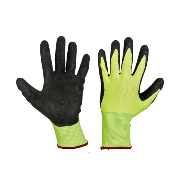 Guanti alta visibilità spalmati in nitrile - tg 7