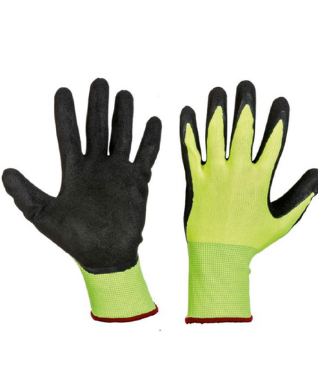 Guanti alta visibilità spalmati in nitrile - tg 8