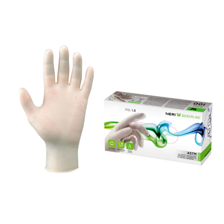 Guanti in lattice ASTM per uso alimentare - Taglia L - 100 Pz