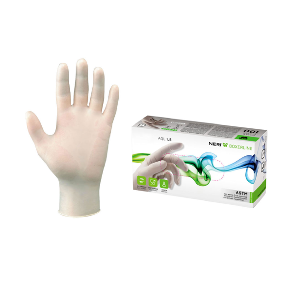Guanti in lattice ASTM per uso alimentare - Taglia S - 100 Pz