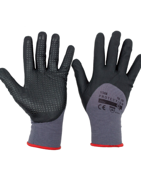 Guanti in nitrile puntinato TG 10