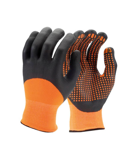 Guanti in nitrile puntinato TG 9