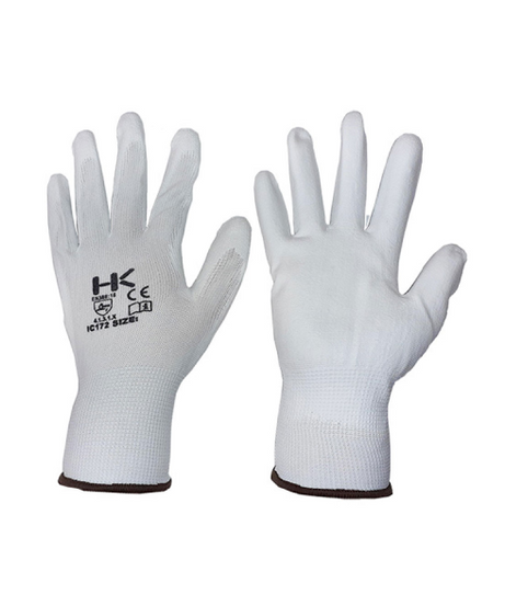 Guanti in nylon poliuretano TG.9 Bianchi