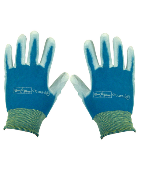 Guanti in nylon poliuretano TG.9 Blu