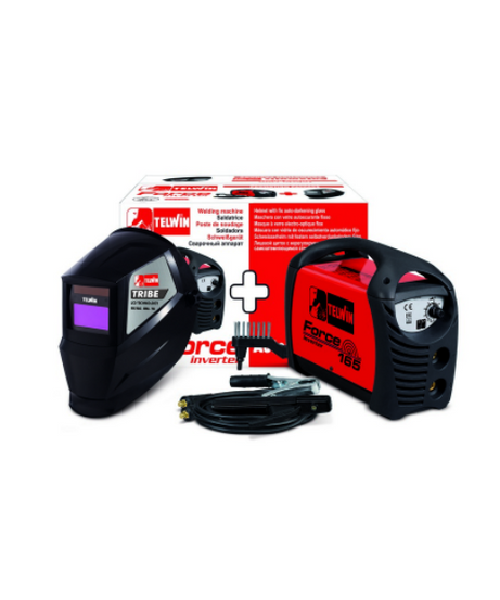 Telwin SALDATRICE AD INVERTER FORCE 165 4,1 Kw - 150 Amp ACCESSORI+ MASCHERA