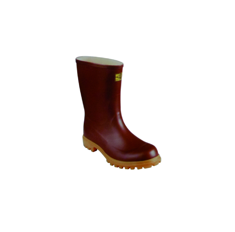Stivali in Gomma Naturale Carro Armato Tronchetto - Marrone - Misura 46