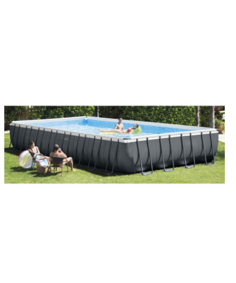 Intex PISCINA RETTANGOLARE ULTRA XTR FRAME CON POMPA A SABBIA cm. 975_488_132 h