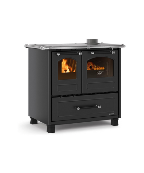 La Nordica Cucina a Legna FAMILY 4,5 – Colore Nero Antracite