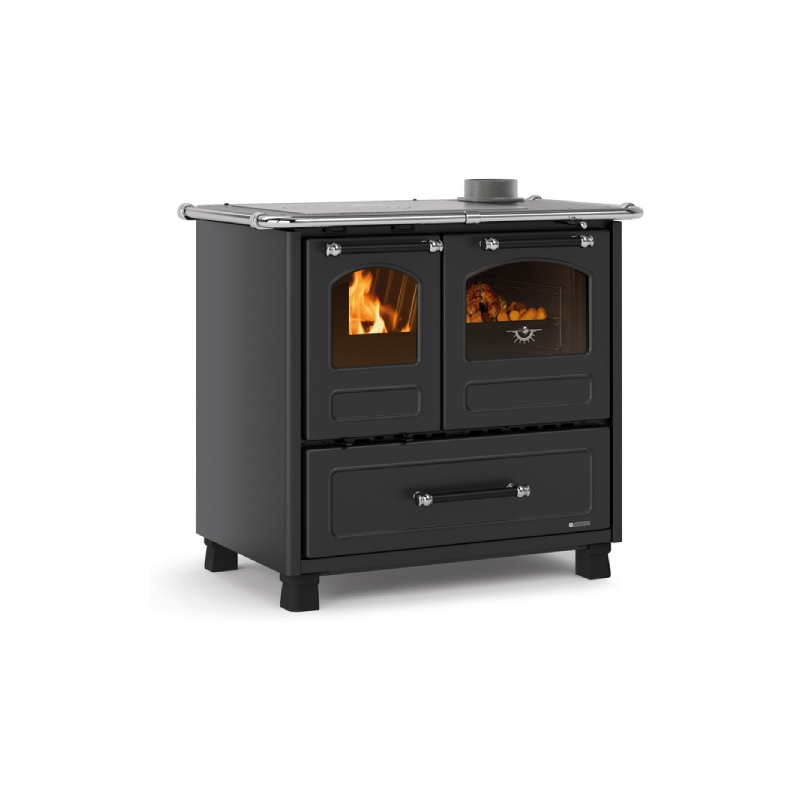 La Nordica Cucina a Legna FAMILY 4,5 – Colore Nero Antracite