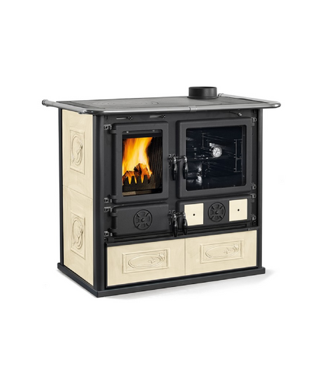 La Nordica Cucina a Legna ROSA 5.0 VST – Colore Liberty Panna
