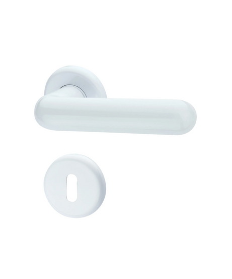 Maniglia Nylon con Rosetta Quadro 8 – Colore Bianco