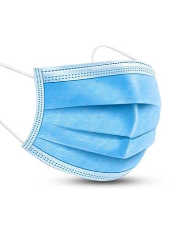 Mascherina monouso 3 pieghe blu Made in Italy - 10Pz