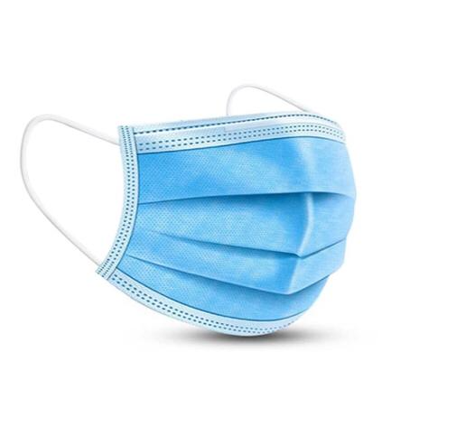 Mascherina monouso 3 pieghe blu Made in Italy - 10Pz