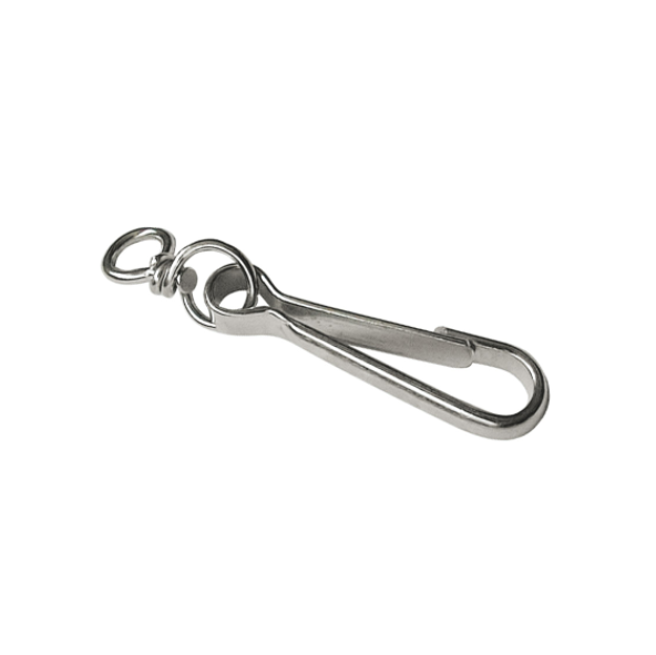 Moschettone Simplex mm. 120 in Acciaio Nichelato