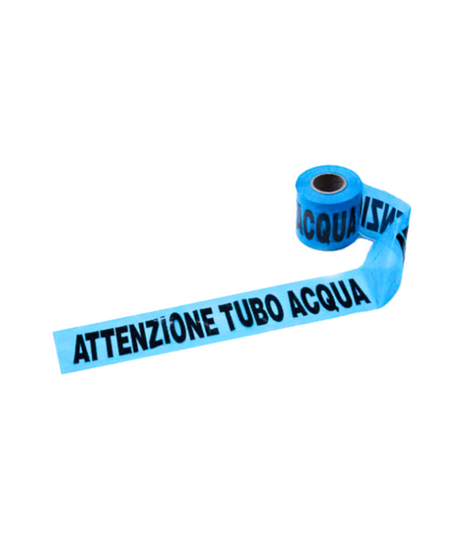 Nastro Segnaletico Attenzione Tubazioni Acqua 10 cm 200 m Azzurro