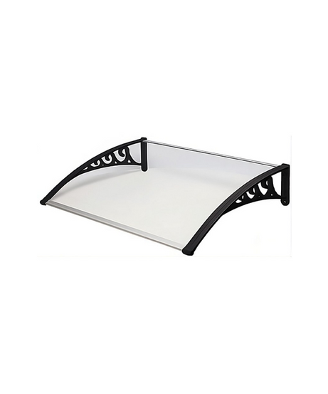 Pensilina Policarbonato Mod. Compatto Trasparente 100×120 cm