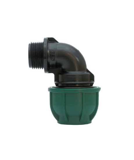 RACCORDO A COMPRESSIONE PN10 GOMITO 90° FEMMINA mis. 25_3/4