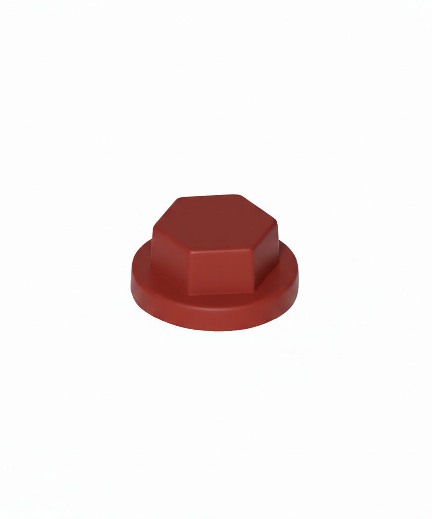 Cappuccio HDPE Colorato per Viti TER Chiave 10 RAL 3009 Rosso Siena