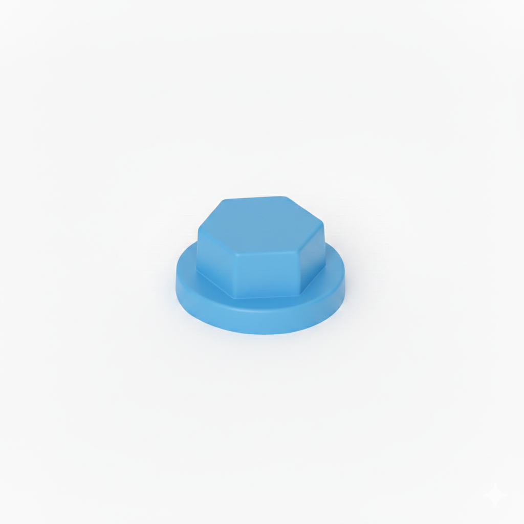 Cappuccio HDPE Colorato per Viti TER Chiave 10 RAL 5012 Blu Luce