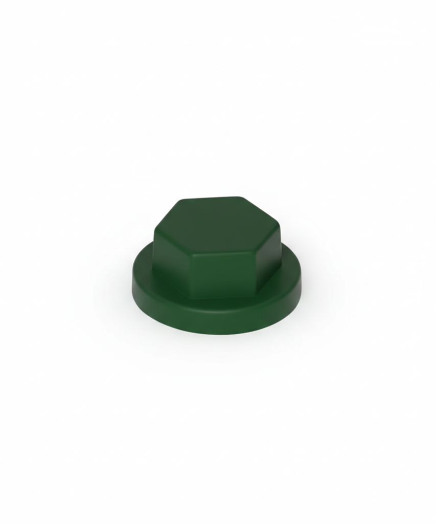 Cappuccio HDPE Colorato per Viti TER Chiave 10 RAL 6005 Verde Muschio