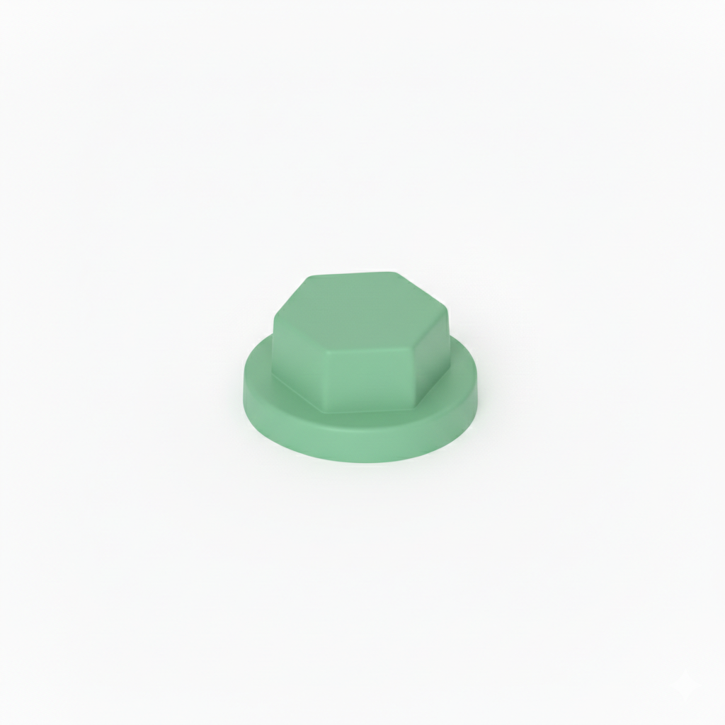 Cappuccio HDPE Colorato per Viti TER Chiave 10 RAL 6029 Verde Menta