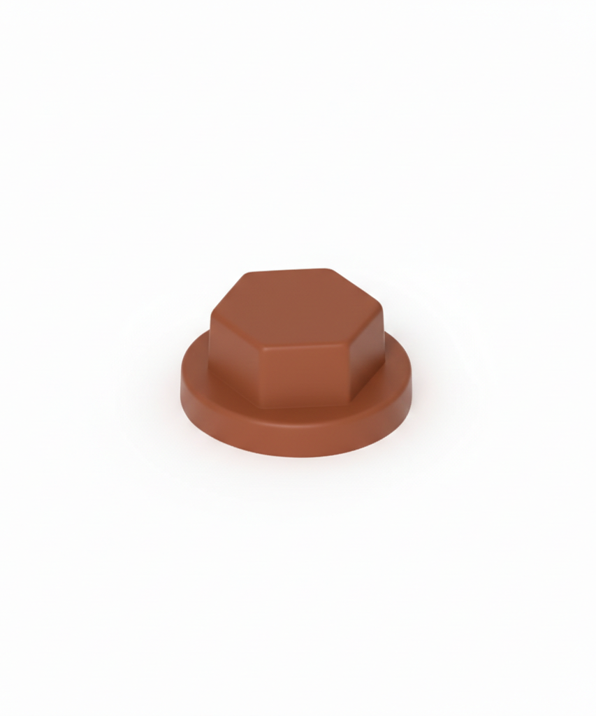 Cappuccio HDPE Colorato per Viti TER Chiave 8 RAL 8004 Rosso Tegola