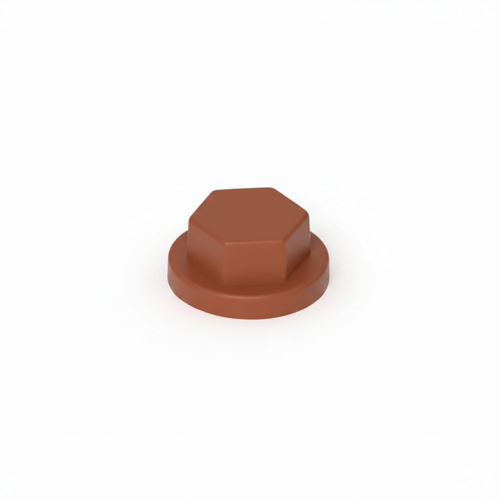 Cappuccio HDPE Colorato per Viti TER Chiave 8 RAL 8004 Rosso Tegola