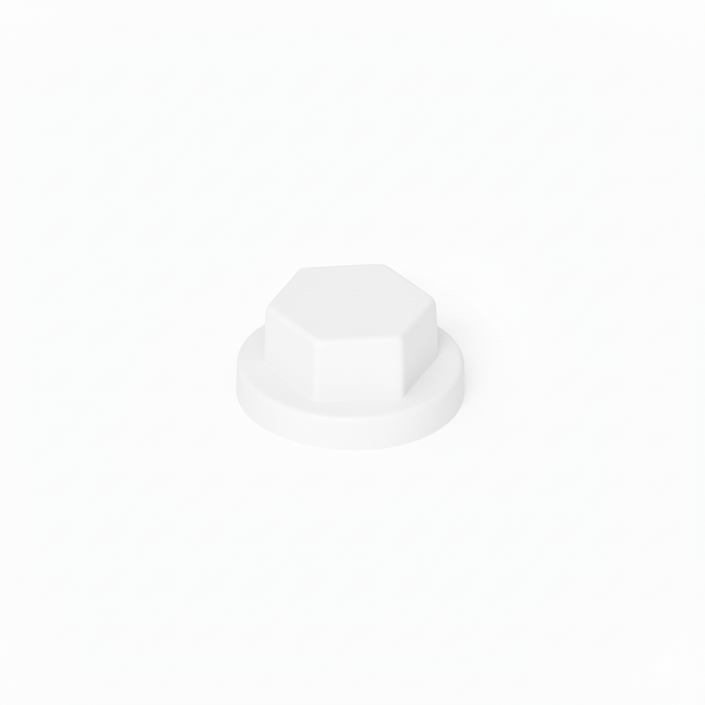 Cappuccio HDPE Colorato per Viti TER Chiave 10 RAL 9010 Bianco Puro