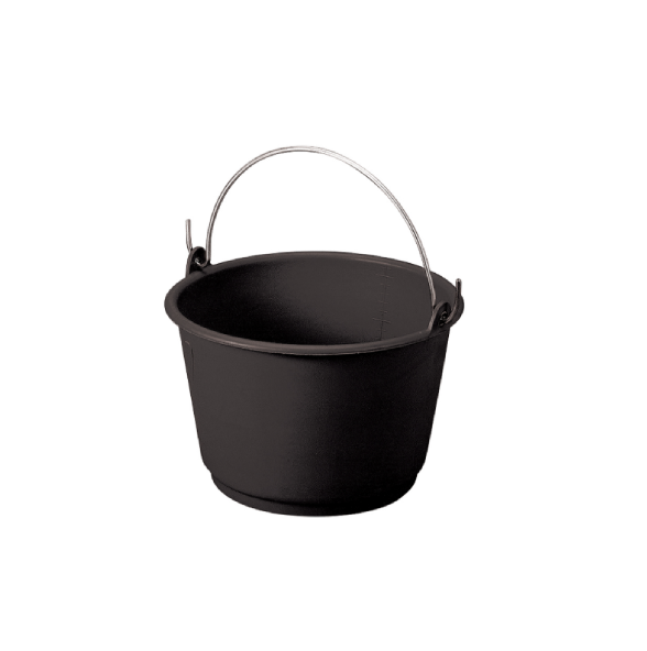 SECCHIO IN PLASTICA GRADUATO lt. 18 - col. Nero