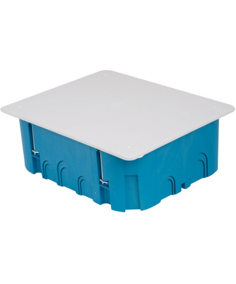 Scatola di derivazione da incasso per cartongesso con coperchio IP40 mm. 105x105x50 h