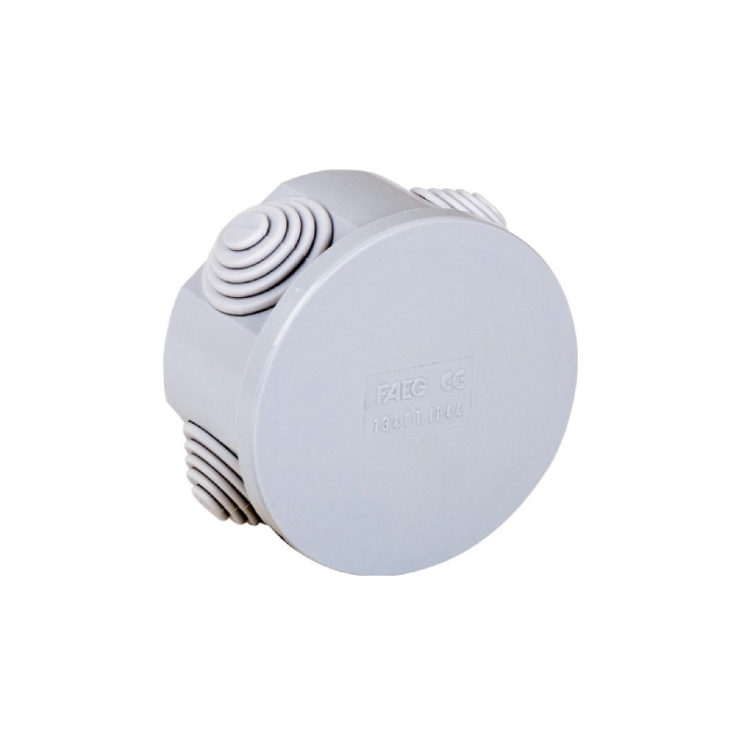 Scatola stagna di derivazione con passacavi IP44 Ø 80x40 mm