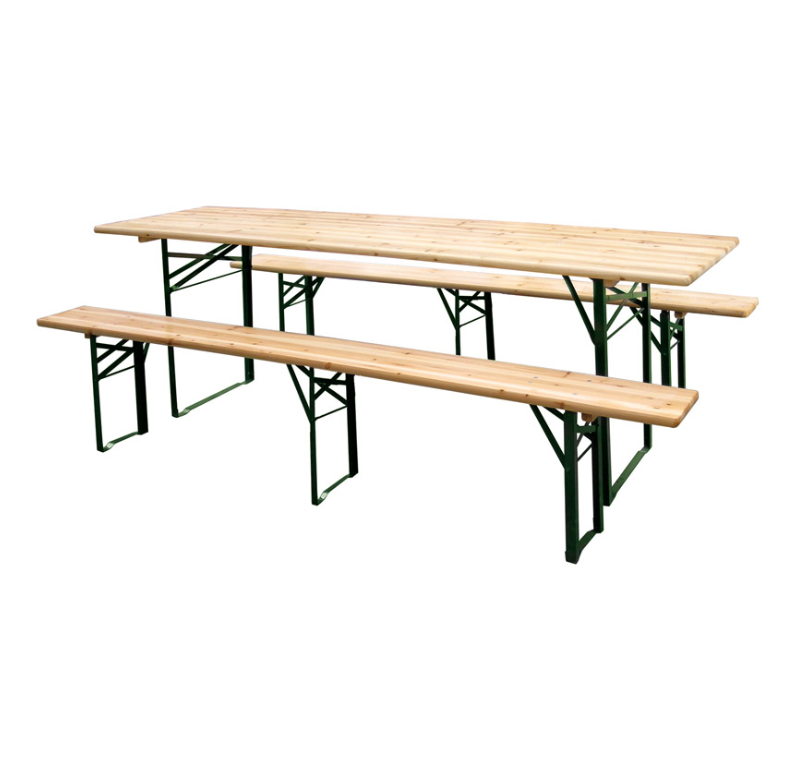Set Birreria Plus Tavolo e Panche 3 Gambe 220x80 cm