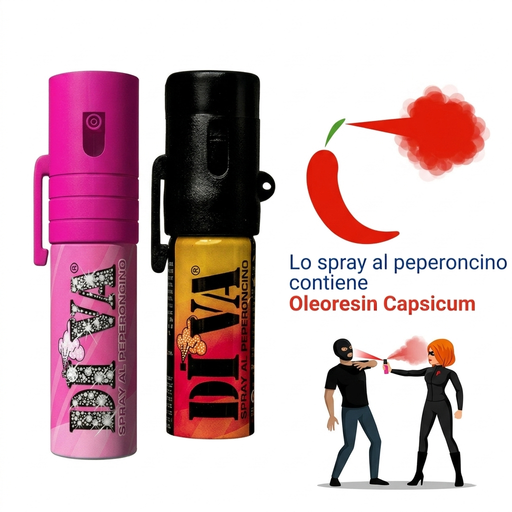 Spray Antiaggressione al Peperoncino DI.VA 15ml – Autodifesa
