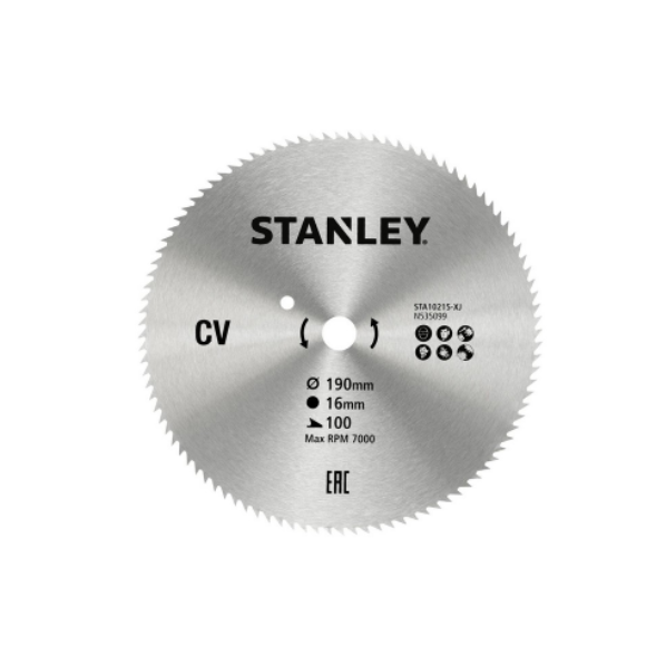Stanley LAMA CROMATA X10215-XJ PER SEGA CIRCOLARE Ø mm. 190 - 100 denti