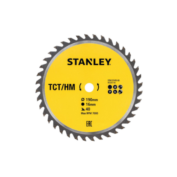 Stanley LAMA TCT STA13145-XJ PER SEGA CIRCOLARE Ø mm. 190 - 40 denti