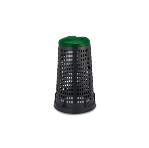 Stefanplast BIDONE TRESPOLO Lt. 100  cm. 58_90 h coperchio Verde