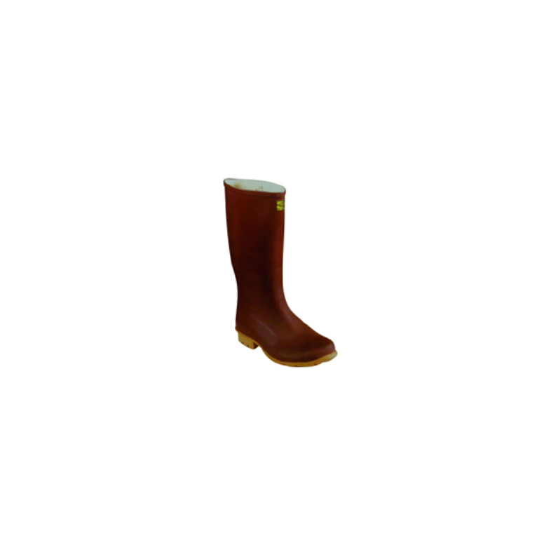 Stivali in Gomma Naturale Calandrata Ginocchio - Marrone - Misura 44