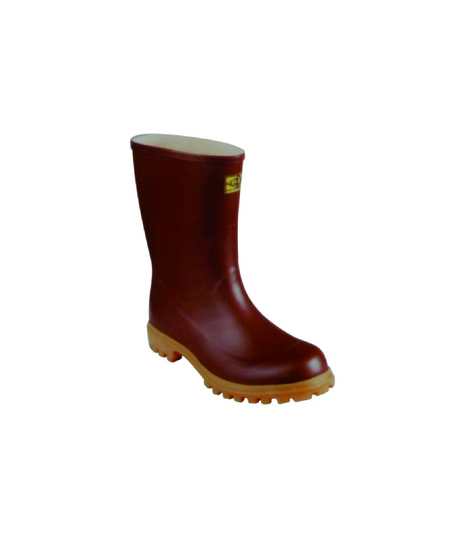Stivali in Gomma Naturale Carro Armato Tronchetto - Marrone - Misura 39