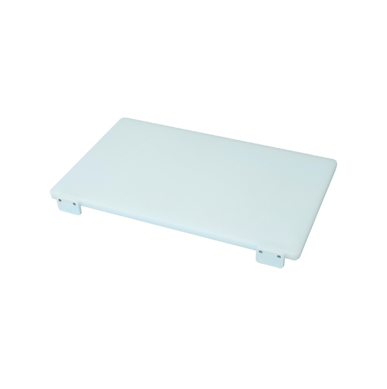 Tagliere con Fermi Bianco in Polietilene 70x40x2,5 cm