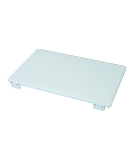 Tagliere con Fermi Bianco in Polietilene 80x40x3 cm