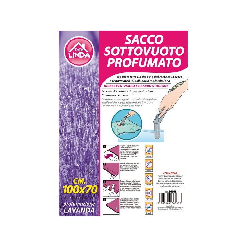 Tata Linda Sacchetto Sottovuoto Multiuso 120x70 cm